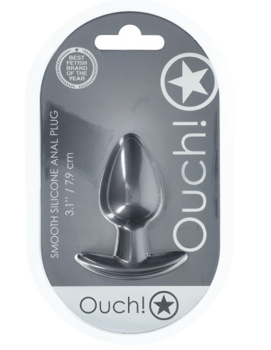 Plug Metally M 6.5 x 3.3cm Gris - PLUG ANAL SILICONE - 2