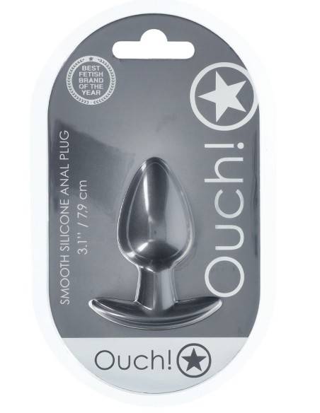 Plug Metally M 6.5 x 3.3cm Gris - PLUG ANAL SILICONE - 2