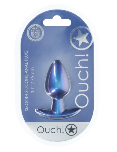 Plug Metally M 6.5 x 3.3cm Bleu - PLUG ANAL SILICONE - 2