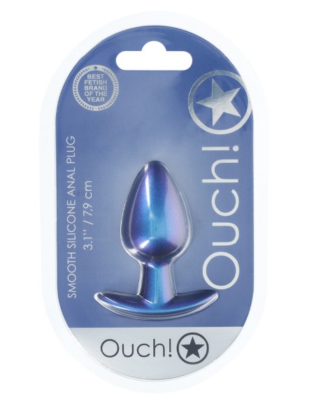 Plug Metally M 6.5 x 3.3cm Bleu - PLUG ANAL SILICONE - 2
