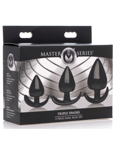 Lot de 3 plugs Spades Noir