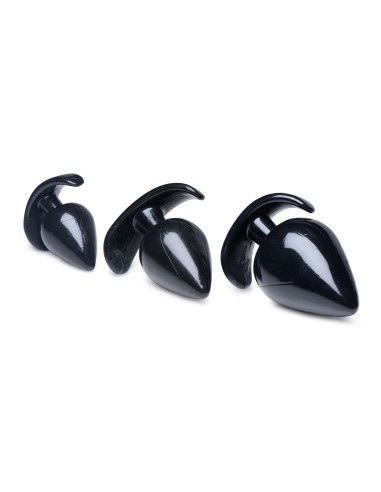 Lot de 3 plugs Spades Noir