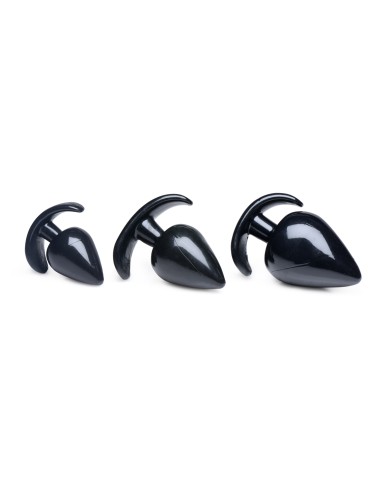 Lot de 3 plugs Spades Noir