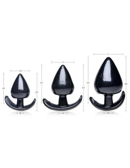 Lot de 3 plugs Spades Noir Lot de 3 plugs Spades Noir