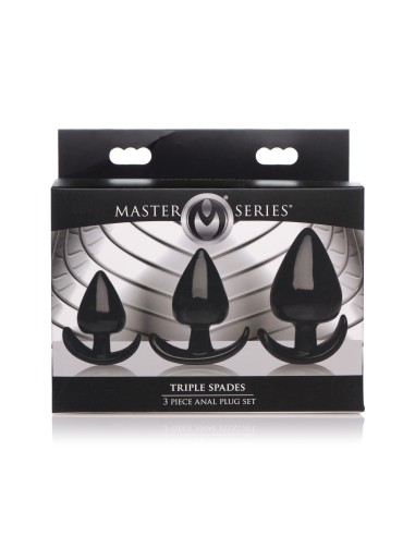 Lot de 3 plugs Spades Noir