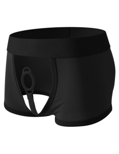 Boxer Ouvert avec Anneau Opcock Noir