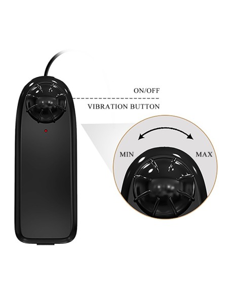 Gode Vibrant Bahamut 16 x 4.2cm Marron