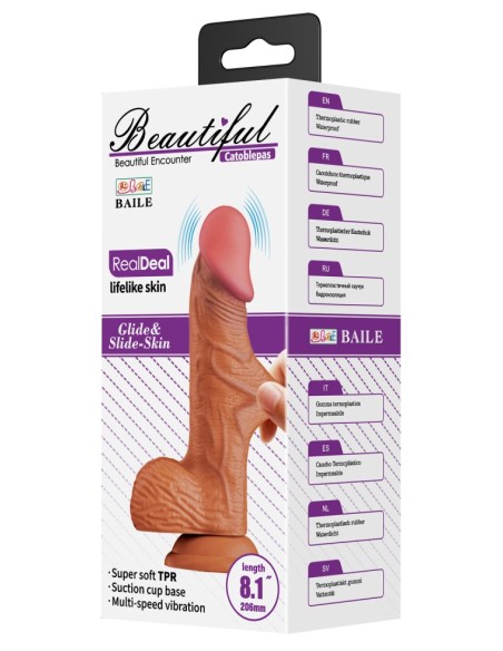 Gode Vibrant Catoblepas 14 x 4cm Marron Gode Vibrant Catoblepas 14 x 4cm Marron