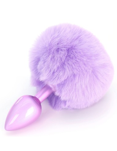 Plug Queue de Lapin Enchanting Bunnytail 5 x 2.8cm Violet - Bijoux Anal - 4