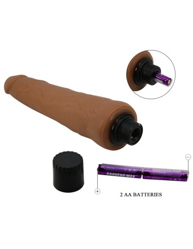 Gode Vibrant Alfredo 21 x 5.5cm Marron