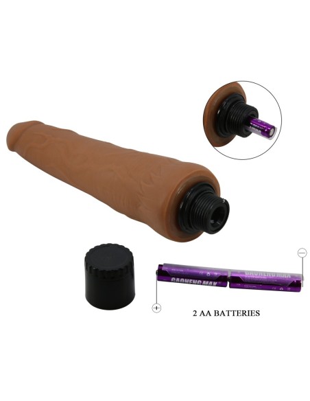 Gode Vibrant Alfredo 21 x 5.5cm Marron