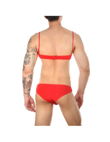Ensemble Slip et Bra Tarmina Rouge