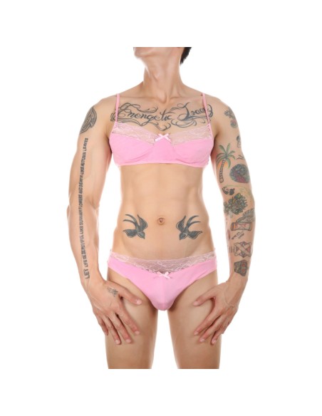 Ensemble Slip et Bra Tarmina Rose