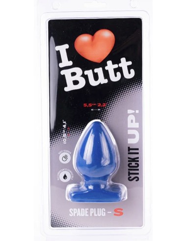 Plug Spade S I Love Butt 9 x 5.3 cm Bleu