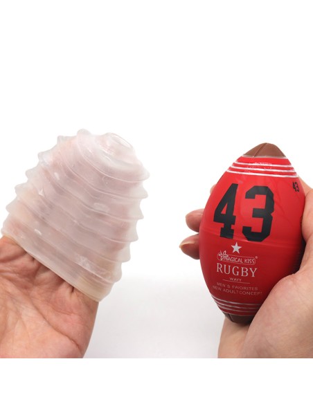 Oeuf de masturbation Rugby Ball Wavy
