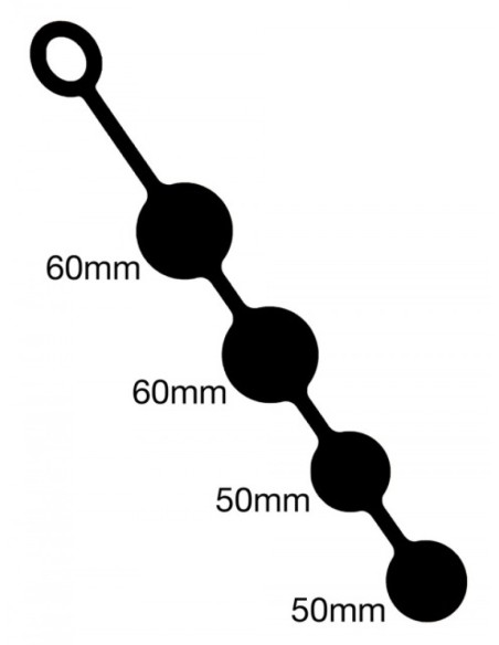 Boules anales Silicone Xl Duo 35 x 6 cm Boules anales Silicone Xl Duo 35 x 6 cm