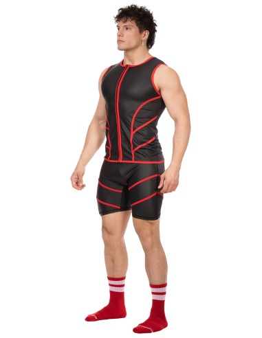 Veste sans manche Robin Noir-Rouge