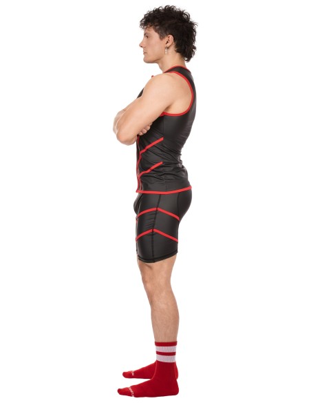 Veste sans manche Robin Noir-Rouge