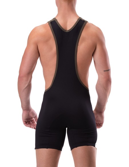 Body Singlet Luckenwalde Kaki-Noir-Blanc