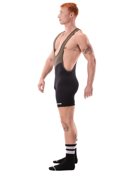 Body Singlet Luckenwalde Kaki-Noir-Blanc