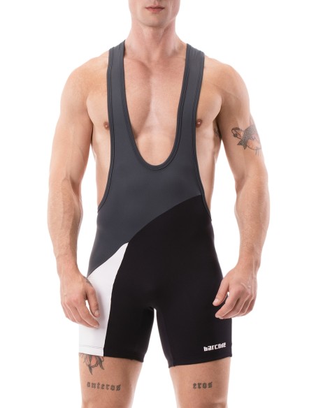 Body Singlet Luckenwalde Anthracite-Noir-Blanc