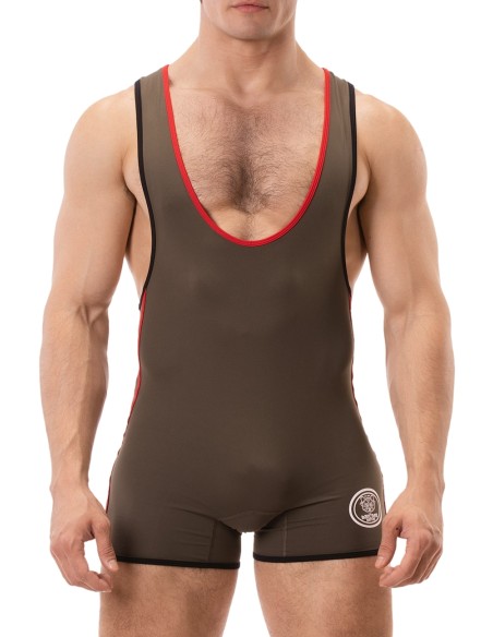 Combi Singlet Allan Kaki-Rouge