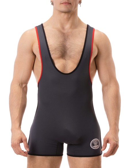 Combi Singlet Allan Anthracite-Rouge