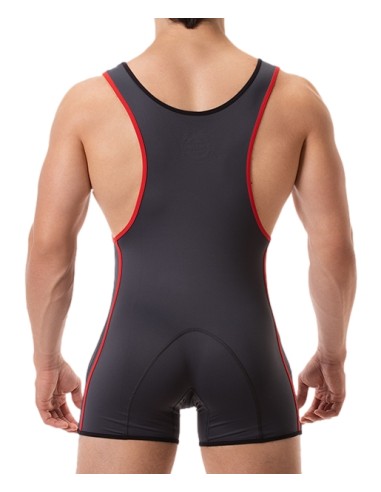Combi Singlet Allan Anthracite-Rouge