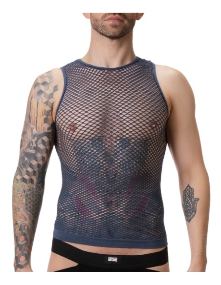 Débardeur Filet Stefano Bleu marine