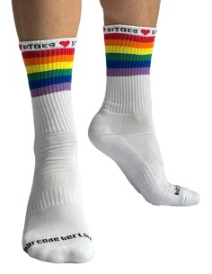 Chaussettes blanches Pride Love Sitges