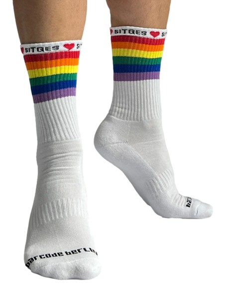 Chaussettes blanches Pride Love Sitges Chaussettes blanches Pride Love Sitges