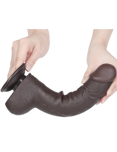 Gode avec Bourses Sliding Skin 18 x 4.7cm Noir
