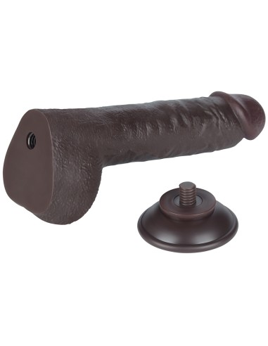 Gode avec Bourses Sliding Skin 18 x 4.7cm Noir