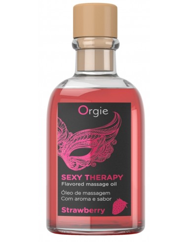 Huile de massage embrassable Sexy Therapy Fraise 100ml