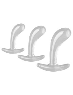 Kit de 3 Plugs Curved Three 11 x 3.5cm Transparent