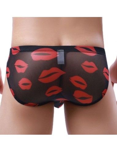 Slip Trompe Kiss Lips Noir