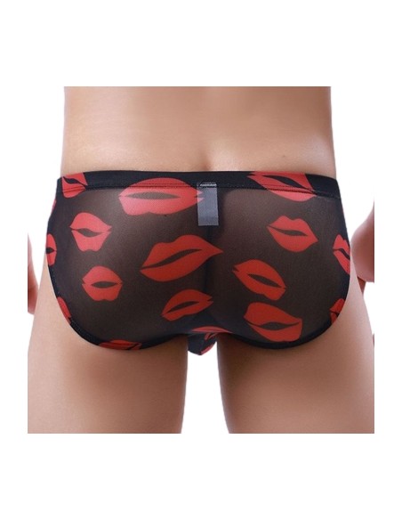 Slip Trompe Kiss Lips Noir