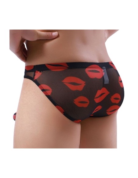 Slip Trompe Kiss Lips Noir