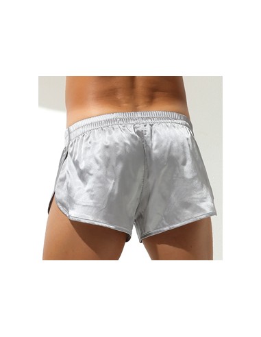 Short avec Jock Slit Argenté