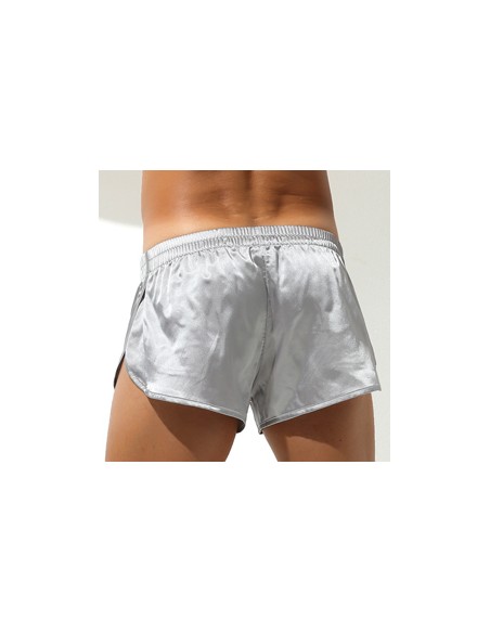 Short avec Jock Slit Argenté