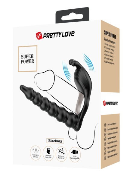 Gode Double pénétration Vibrant Blackney 14 x 2.2cm