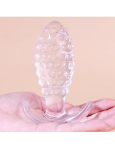 Plug transparent Dotted Pine M 7.5 x 3cm