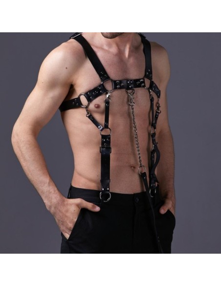 Harnais avec Laisse Harneep Noir Harnais avec Laisse Harneep Noir