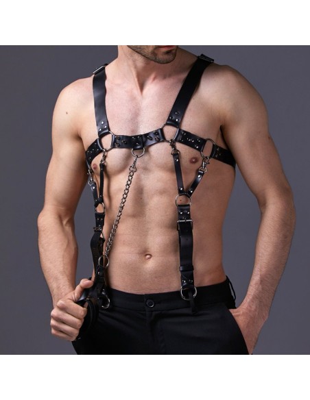 Harnais avec Laisse Harneep Noir Harnais avec Laisse Harneep Noir