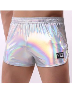 Short brillant Fakiz Gris argenté