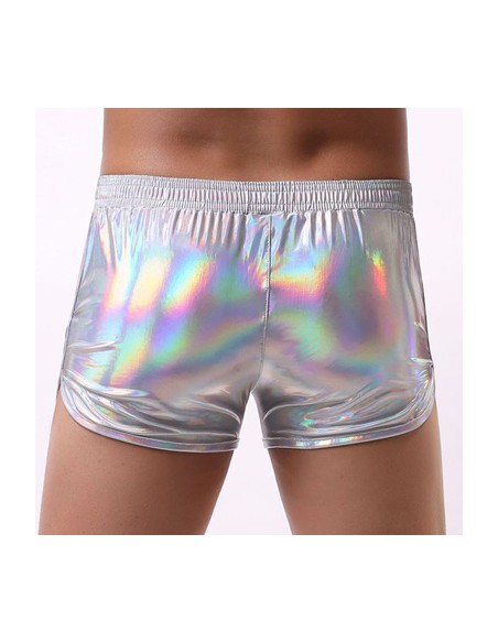 Short brillant Fakiz Gris argenté