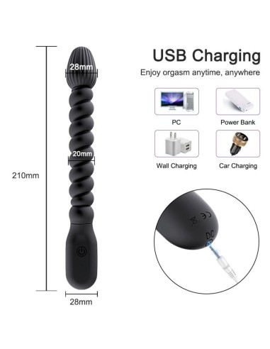 Stimulateur de prostate Flex Spiral 15 x 2.6cm