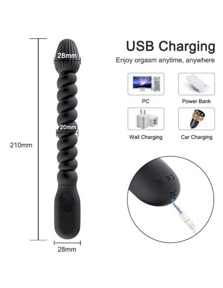 Stimulateur de prostate Flex Spiral 15 x 2.6cm