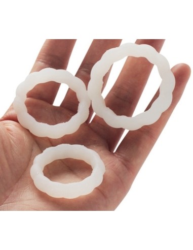 Lot de 3 Cockrings souples TORTICK Phosphorescents