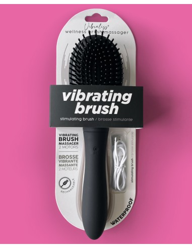 Brosse à Cheveux Vibrante Vibraliss 11.5 x 3.3cm Noir